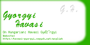 gyorgyi havasi business card